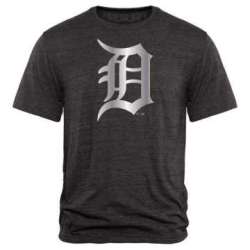Men\'s Detroit Tigers Fanatics Apparel Platinum Collection Tri-Blend T-Shirt LanTian - Black