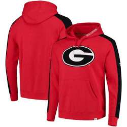Men's Georgia Bulldogs Fanatics Branded Iconic Colorblocked Fleece Pullover Hoodie Red