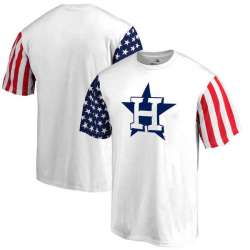 Men's Houston Astros Fanatics Branded Stars & Stripes T-Shirt White FengYun