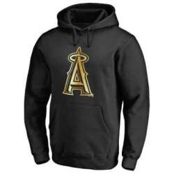 Men\'s Los Angeles Angels of Anaheim Gold Collection Pullover Hoodie LanTian - Black