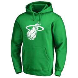 Men\'s Miami Heat Fanatics Branded Kelly Green St. Patrick\'s Day White Logo Pullover Hoodie FengYun
