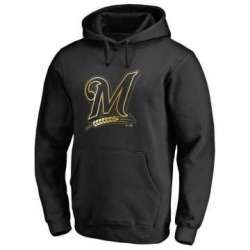 Men's Milwaukee Brewers Gold Collection Pullover Hoodie LanTian - Black