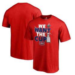 Men's Montreal Canadiens Fanatics Branded 2017 NHL Stanley Cup Playoff Participant Blue Line T Shirt Red FengYun