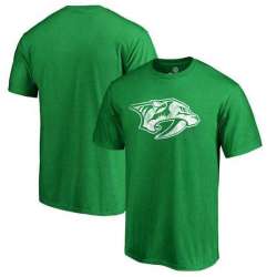 Men's Nashville Predators Fanatics Branded St. Patrick's Day White Logo T-Shirt Kelly Green FengYun