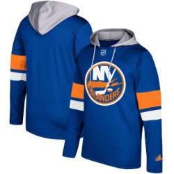 Men\'s New York Islanders Adidas Navy Silver Jersey Pullover Hoodie