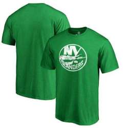 Men's New York Islanders Fanatics Branded St. Patrick's Day White Logo T-Shirt Kelly Green FengYun