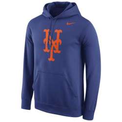 Men's New York Mets Nike Logo Performance Pullover Hoodie - Royal Blue