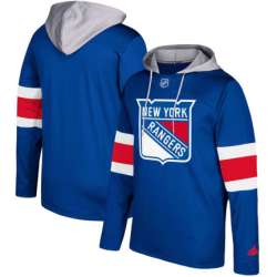 Men's New York Rangers Adidas Blue Silver Jersey Pullover Hoodie