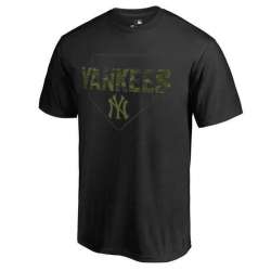 Men's New York Yankees Fanatics Branded Black Big & Tall Memorial Camo T-shirt FengYun