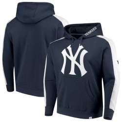 Men's New York Yankees Fanatics Branded Iconic Fleece Pullover Hoodie Navy & White