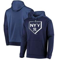 Men's New York Yankees Majestic 2019 Postseason Dugout Authentic Pullover Hoodie Navy