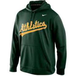 Men\'s Oakland Athletics Nike Practice Performance Pullover Hoodie - Green