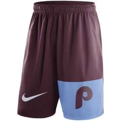 Men's Philadelphia Phillies Nike Maroon Cooperstown Collection Dry Fly Shorts FengYun