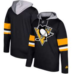 Men\'s Pittsburgh Penguins Adidas Black Silver Jersey Pullover Hoodie