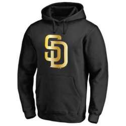 Men\'s San Diego Padres Gold Collection Pullover Hoodie LanTian - Black