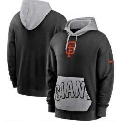 Men\'s San Francisco Giants Nike Black Heritage Tri Blend Pullover Hoodie