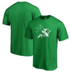 Men's San Jose Sharks Fanatics Branded St. Patrick's Day White Logo T-Shirt Kelly Green FengYun