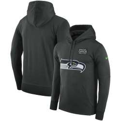 Men's Seattle Seahawks Anthracite Nike Crucial Catch Performance Hoodie