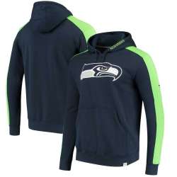 Men's Seattle Seahawks NFL Pro Line by Fanatics Branded Iconic Pullover Hoodie Navy