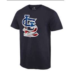 Men's St. Louis Cardinals Navy Banner Wave T-Shirt