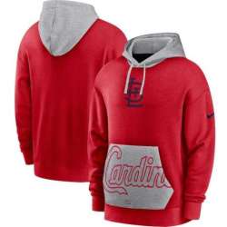 Men\'s St. Louis Cardinals Nike Red Gray Heritage Tri Blend Pullover Hoodie