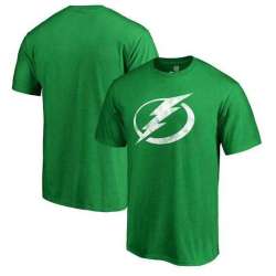 Men's Tampa Bay Lightning Fanatics Branded St. Patrick's Day White Logo T-Shirt Kelly Green FengYun