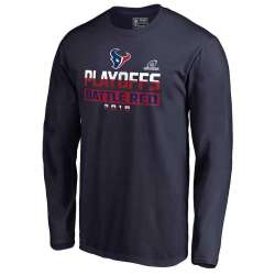 Men's Texans Navy 2018 NFL Playoffs Battle Red Long Sleeve T-Shirt