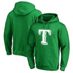 Men\'s Texas Rangers Fanatics Branded Kelly Green St. Patrick\'s Day White Logo Pullover Hoodie