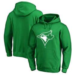 Men\'s Toronto Blue Jays Fanatics Branded Kelly Green St. Patrick\'s Day White Logo Pullover Hoodie