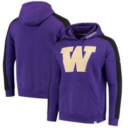 Men\'s Washington Huskies Fanatics Branded Iconic Colorblocked Fleece Pullover Hoodie Purple