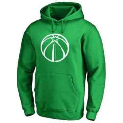 Men\'s Washington Wizards Fanatics Branded Kelly Green St. Patrick\'s Day White Logo Pullover Hoodie FengYun