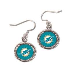Miami Dolphins Earrings Round Style