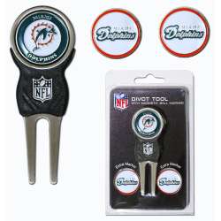 Miami Dolphins Golf Divot Tool with 3 Markers
