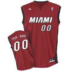 Miami Heat New Custom red Alternate Jerseys