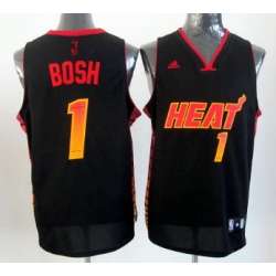 Miami Heat #1 Chris Bosh 2012 Vibe Revolution 30 Swingman Black Jerseys