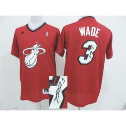 Miami Heat #3 Dwyane Wade Revolution 30 Swingman 2013 Christmas Day Red Signature Edition Jerseys