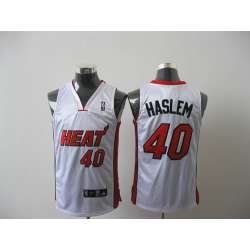 Miami Heat #40 HASLEM White Jerseys