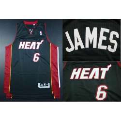 Miami Heat #6 James Revolution 30 Authentic Black Jerseys
