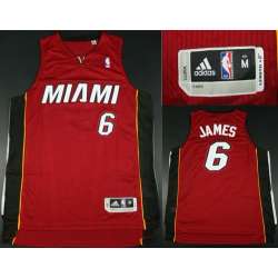 Miami Heat #6 James Revolution 30 Swingman Red Jerseys