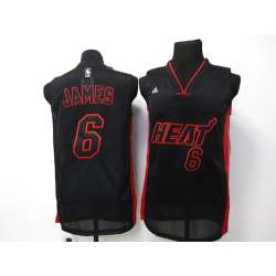 Miami Heat #6 James black Jerseys