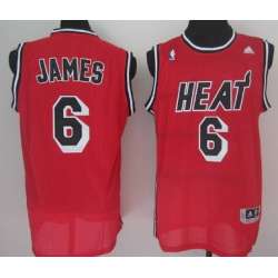 Miami Heat #6 LeBron James 2013 Red Swingman Jerseys