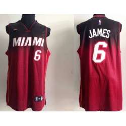 Miami Heat #6 LeBron James Revolution 30 Swingman 2013 Resonate Red Jerseys