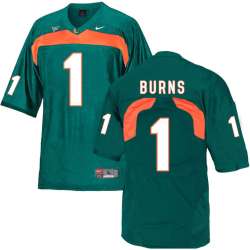 Miami Hurricanes 1 Artie Burns Green College Football Jersey DingZhi