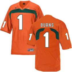 Miami Hurricanes 1 Artie Burns Orange College Football Jersey DingZhi