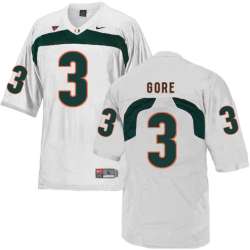 Miami Hurricanes 3 Frank Gore White College Football Jersey DingZhi