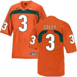 Miami Hurricanes 3 Stacy Coley Orange College Football Jersey DingZhi