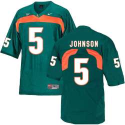 Miami Hurricanes 5 Andre Johnson Green College Football Jersey DingZhi