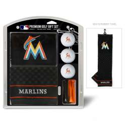 Miami Marlins Golf Gift Set with Embroidered Towel