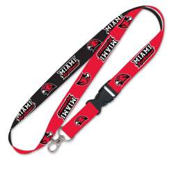 Miami of Ohio Redhawks Lanyard with Detachable Buckle 3/4 Special Order