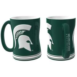 Michigan State Spartans Coffee Mug - 14oz Sculpted Relief